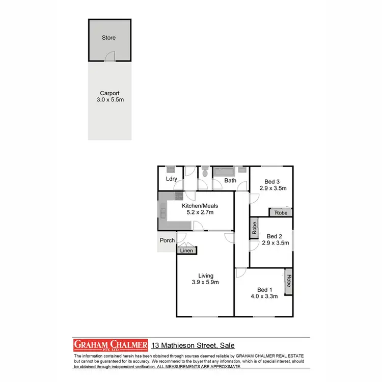 Floorplan of Homely house listing, 13 Mathieson Street, Sale VIC 3850