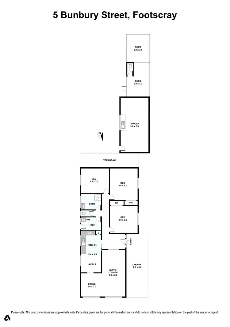 Floorplan of Homely house listing, 5 Bunbury Street, Footscray VIC 3011