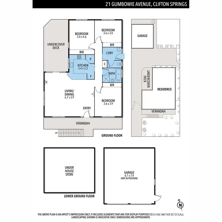 Floorplan of Homely house listing, 21 Gumbowie Avenue, Clifton Springs VIC 3222