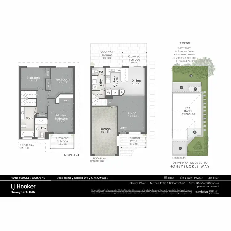 Floorplan of Homely townhouse listing, 20/8 Honeysuckle Way, Calamvale QLD 4116