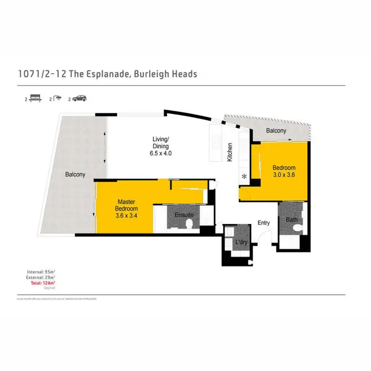 Floorplan of Homely unit listing, 1071/2-14 The Esplanade, Burleigh Heads QLD 4220