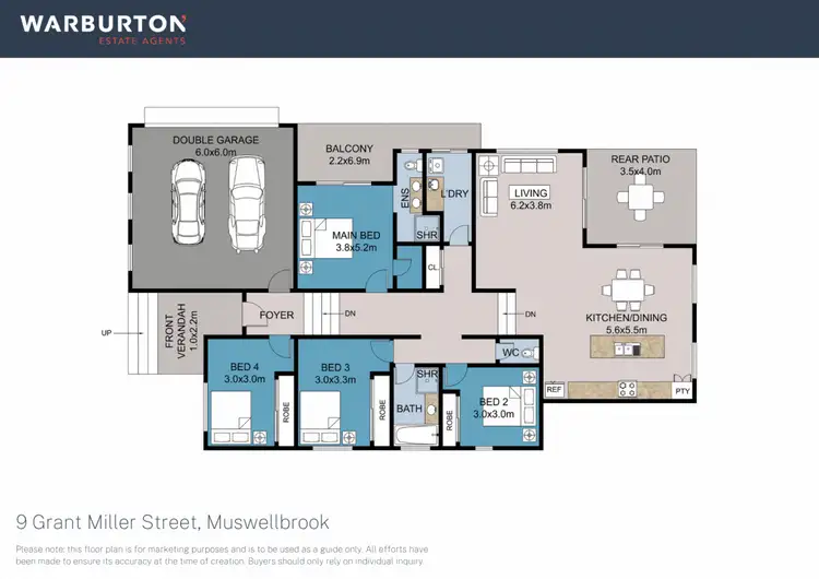 Floorplan of Homely house listing, 9 Grant Miller Street, Muswellbrook NSW 2333