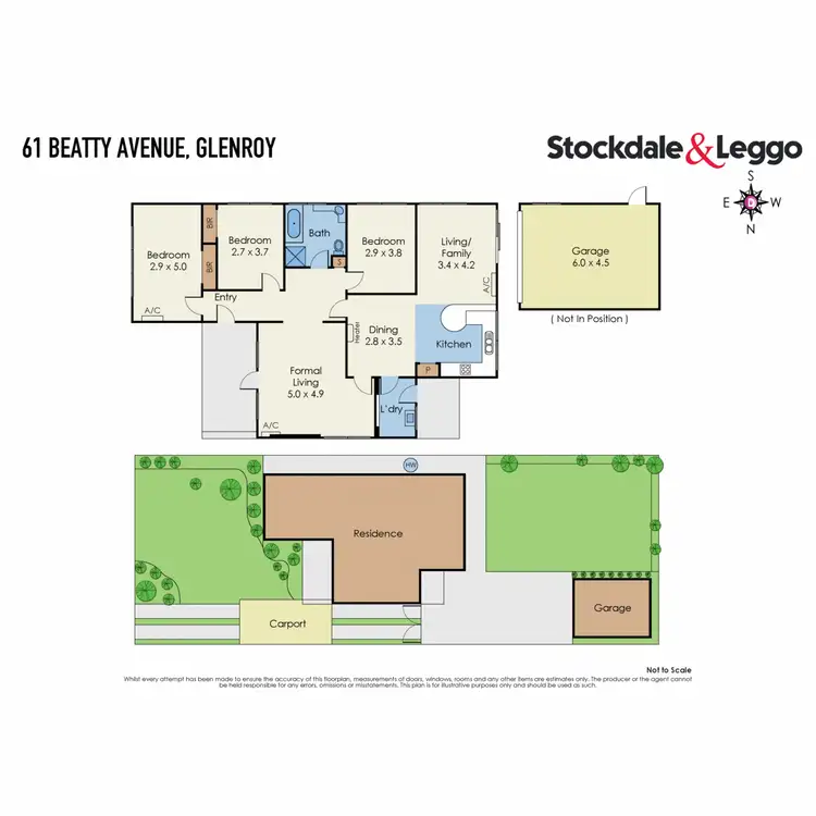 Floorplan of Homely house listing, 61 Beatty Avenue, Glenroy VIC 3046
