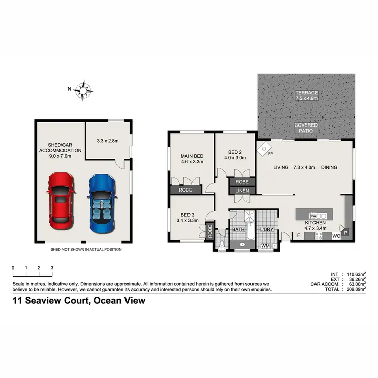 Floorplan of Homely house listing, 11 Seaview Court, Ocean View QLD 4521