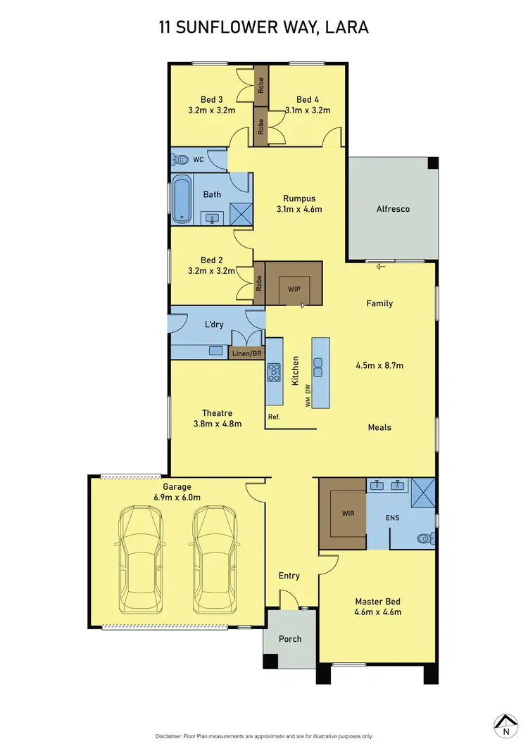 Floorplan of Homely house listing, 11 Sunflower Way, Lara VIC 3212