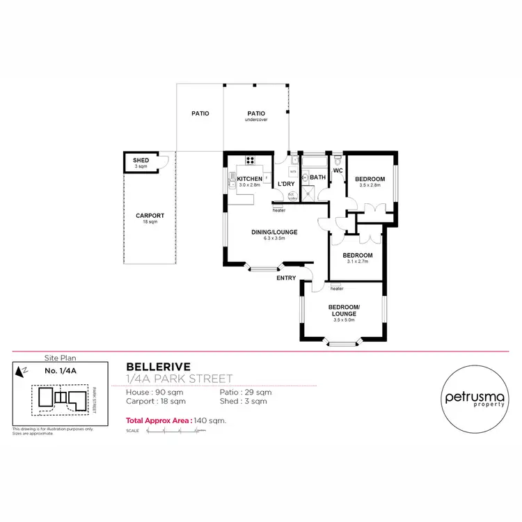 Floorplan of Homely villa listing, 1/4A Park Street, Bellerive TAS 7018