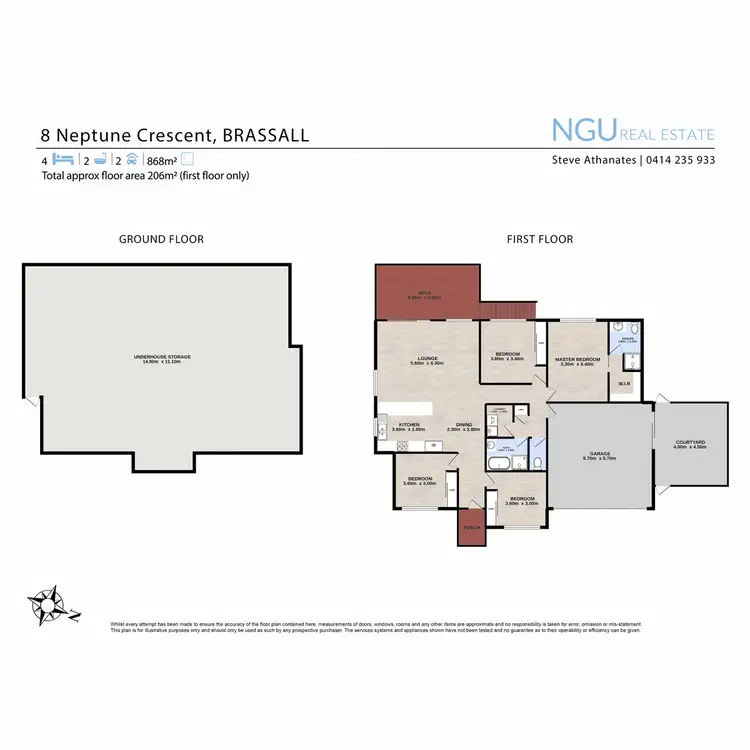 Floorplan of Homely house listing, 8 Neptune Crescent, Brassall QLD 4305