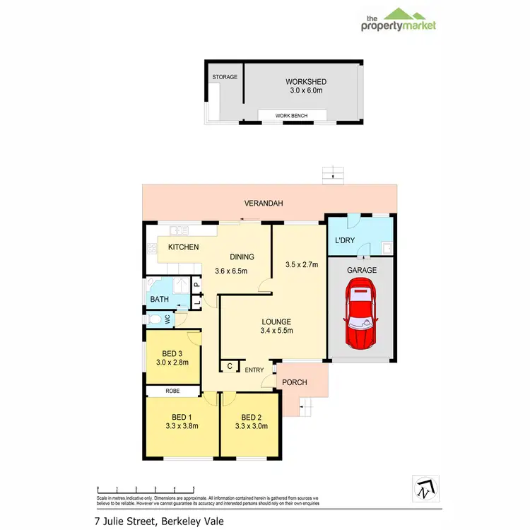 Floorplan of Homely house listing, 7 Julie Street, Berkeley Vale NSW 2261