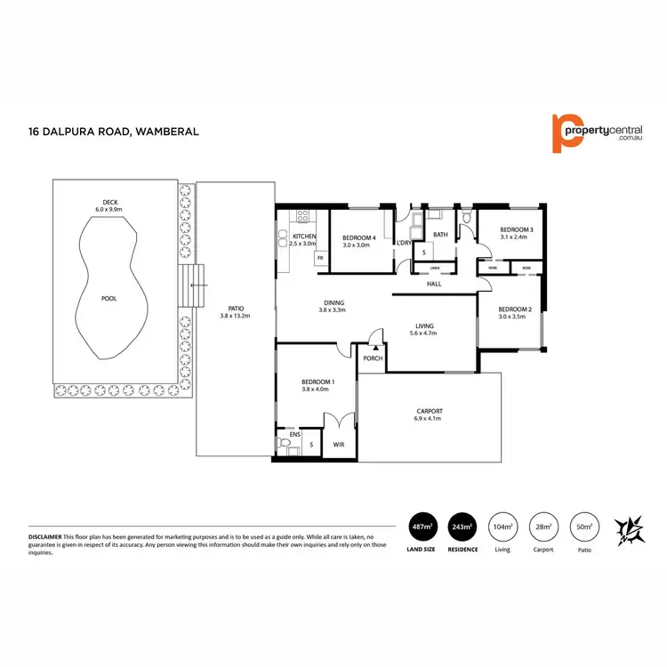 Floorplan of Homely house listing, 16 Dalpura Road, Wamberal NSW 2260