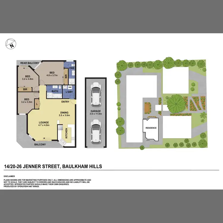 Floorplan of Homely apartment listing, 14/20 -26 Jenner Street, Baulkham Hills NSW 2153