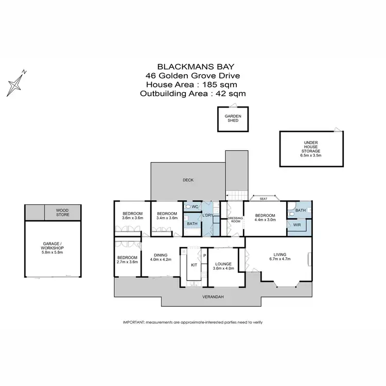 Floorplan of Homely house listing, 46 Golden Grove Drive, Blackmans Bay TAS 7052