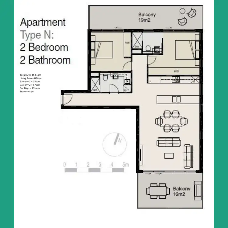 Floorplan of Homely apartment listing, 19/1 Freshwater Parade, Claremont WA 6010