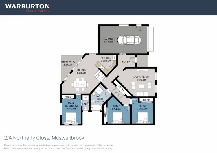 Floorplan of Homely villa listing, 2/4 Northerly Close, Muswellbrook NSW 2333