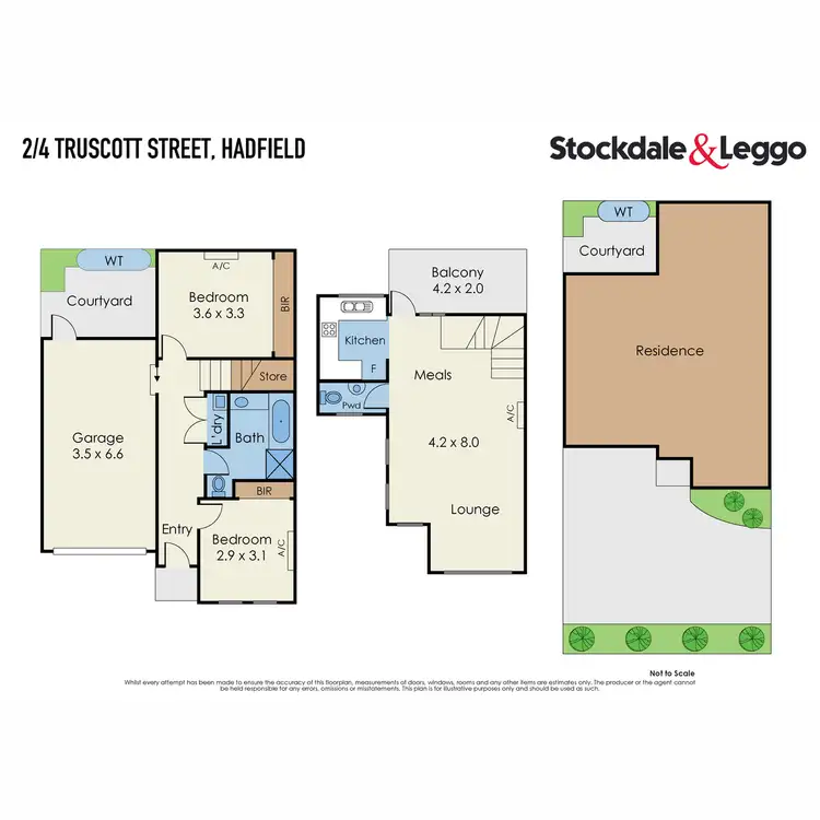 Floorplan of Homely townhouse listing, 2/4 Truscott Street, Glenroy VIC 3046