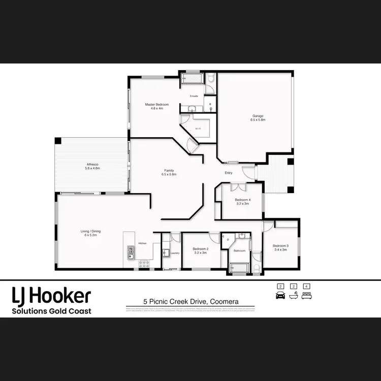 Floorplan of Homely house listing, 5 Picnic Creek Drive, Coomera QLD 4209