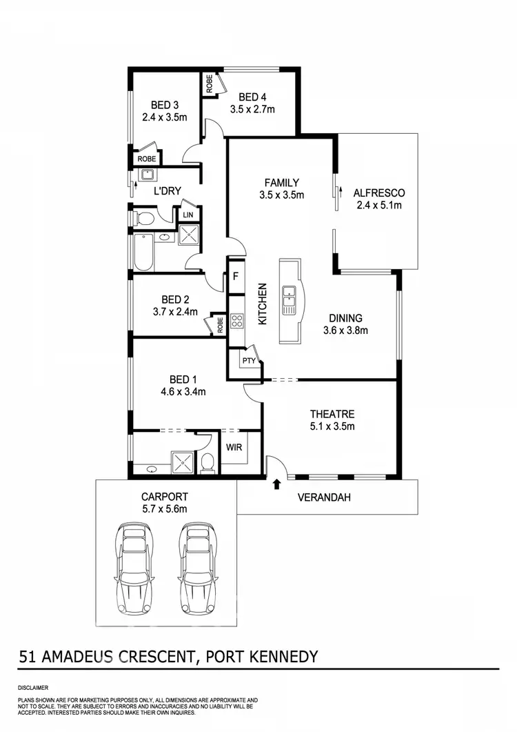 Floorplan of Homely house listing, 51 Amadeus Crescent, Port Kennedy WA 6172
