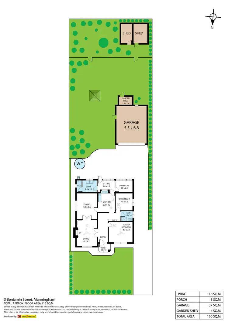 Floorplan of Homely house listing, 3 Benjamin Street, Manningham SA 5086