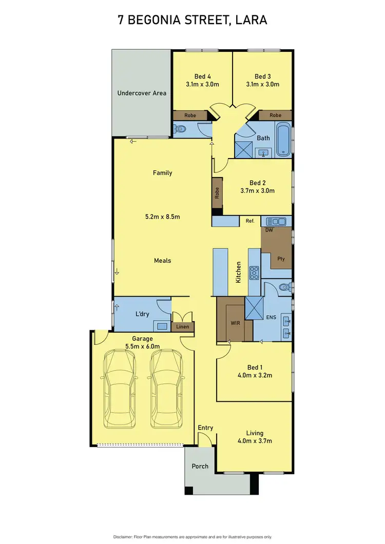 Floorplan of Homely house listing, 7 Begonia Street, Lara VIC 3212