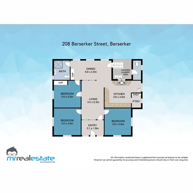 Floorplan of Homely house listing, 208 Berserker Street, Berserker QLD 4701