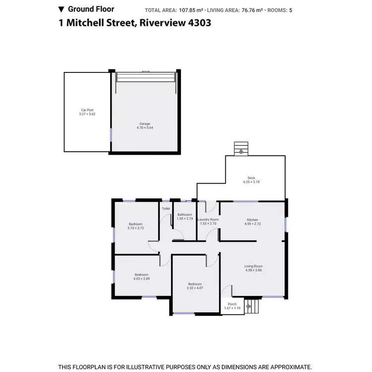 Floorplan of Homely house listing, 1 Mitchell Street, Riverview QLD 4303