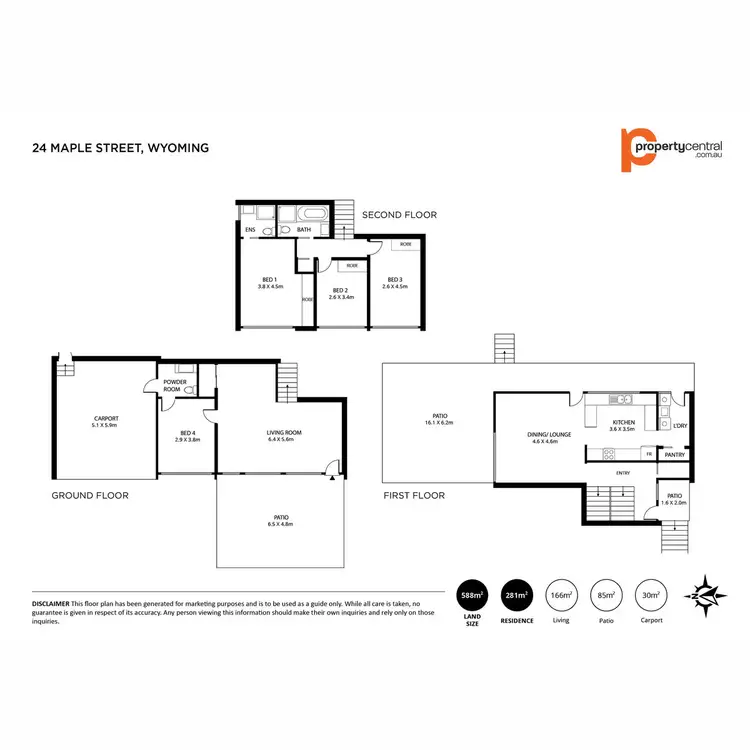 Floorplan of Homely house listing, 24 Maple Street, Wyoming NSW 2250