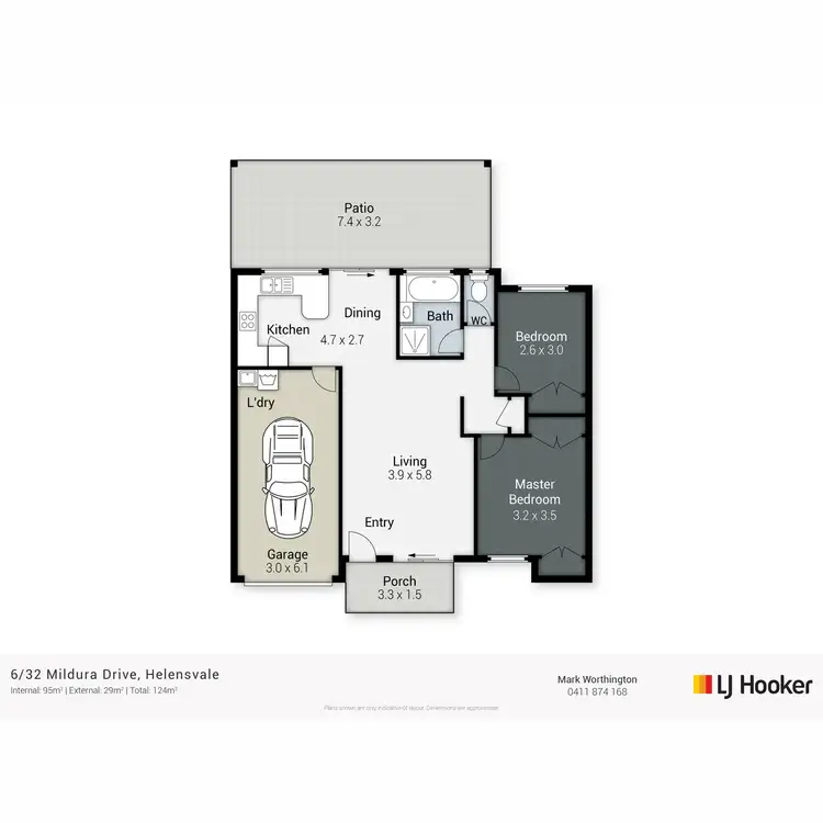 Floorplan of Homely semi-detached listing, 6/32-42 Mildura Drive, Helensvale QLD 4212