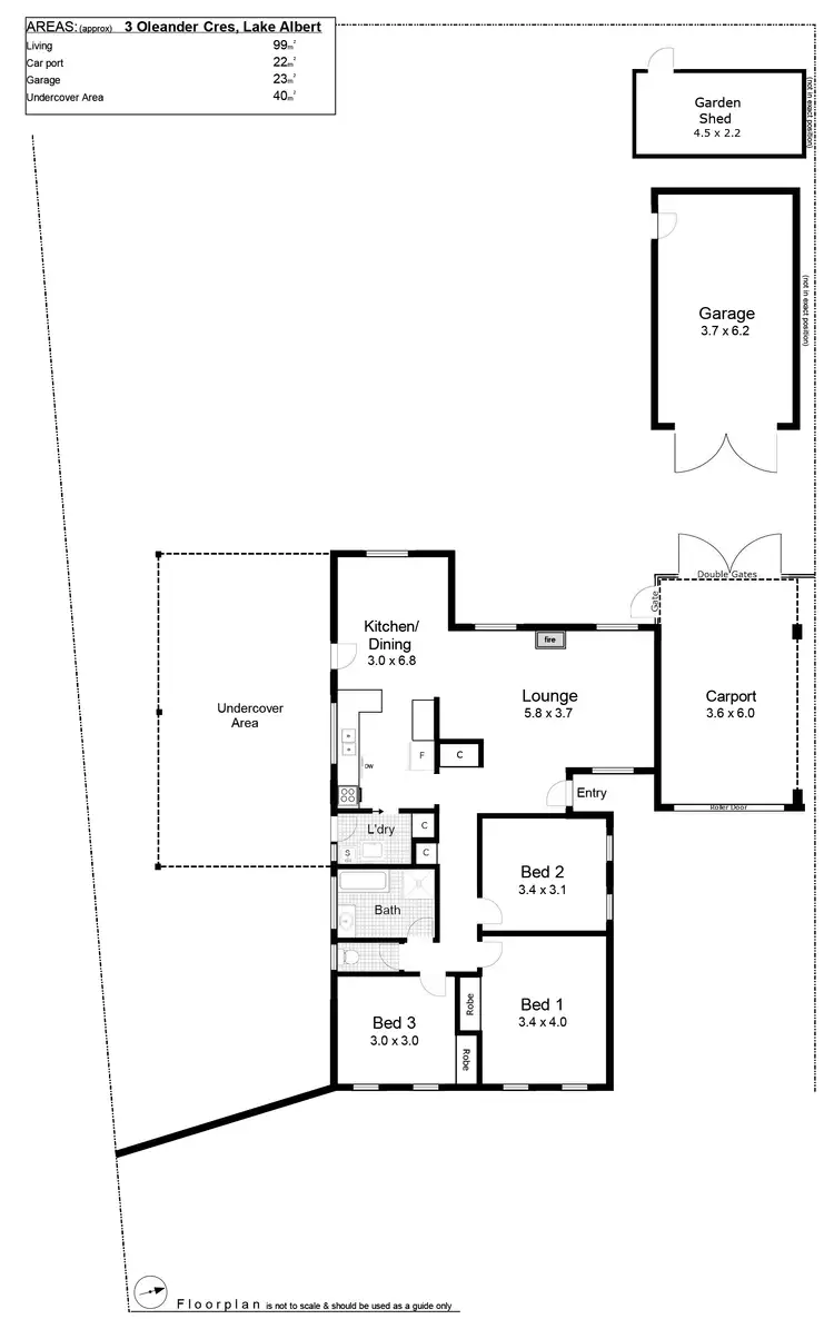 Floorplan of Homely house listing, 3 Oleander Crescent, Lake Albert NSW 2650