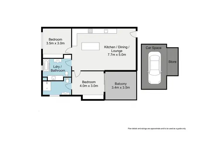 Floorplan of Homely apartment listing, 305/42 Newstead Terrace, Newstead QLD 4006