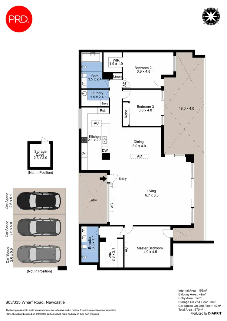 Floorplan of Homely apartment listing, 803/335 Wharf Road, Newcastle NSW 2300