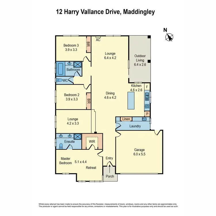 Floorplan of Homely house listing, 12 Harry Vallence Drive, Maddingley VIC 3340