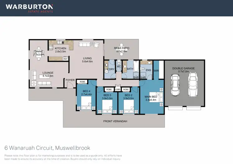 Floorplan of Homely house listing, 6 Wanaruah Circuit, Muswellbrook NSW 2333