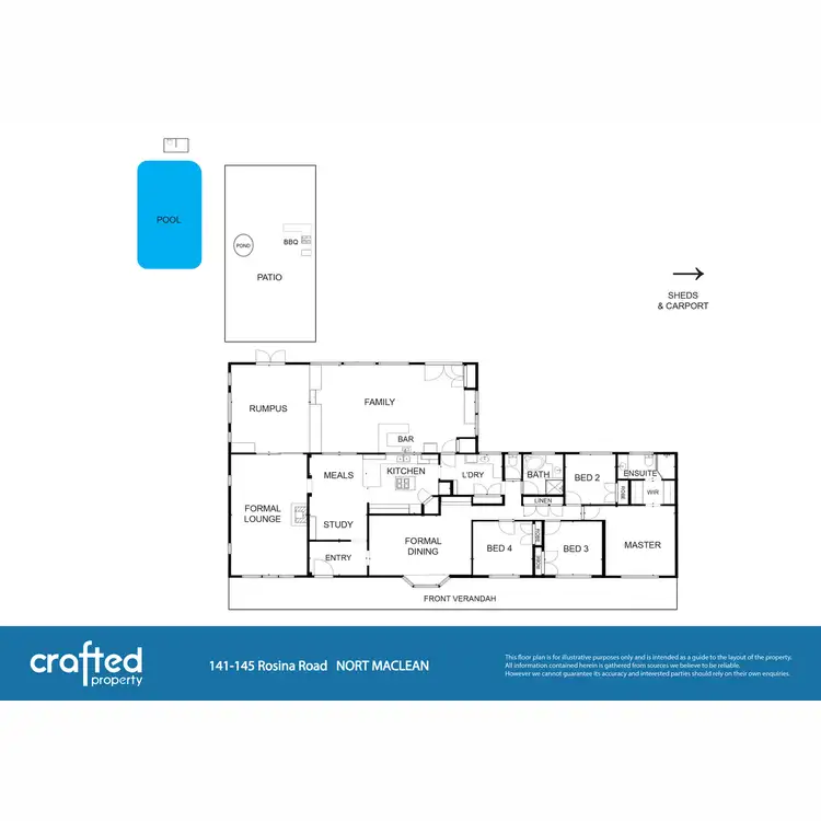 Floorplan of Homely house listing, 141 Rosina Road, North Maclean QLD 4280