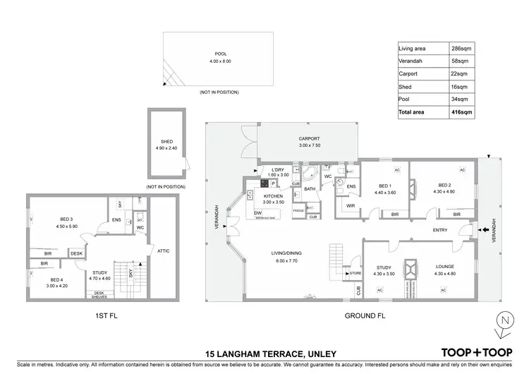 Floorplan of Homely house listing, 15 Langham Terrace, Unley SA 5061