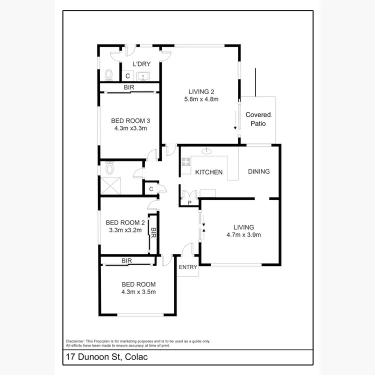 Floorplan of Homely house listing, 17 Dunoon Street, Colac VIC 3250