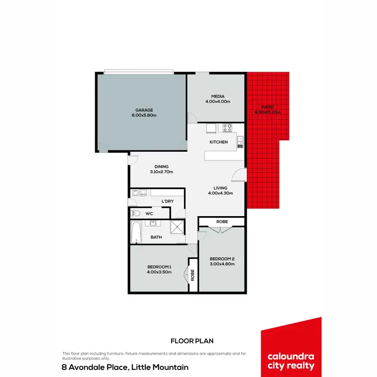 Floorplan of Homely house listing, 8 Avondale Place, Little Mountain QLD 4551