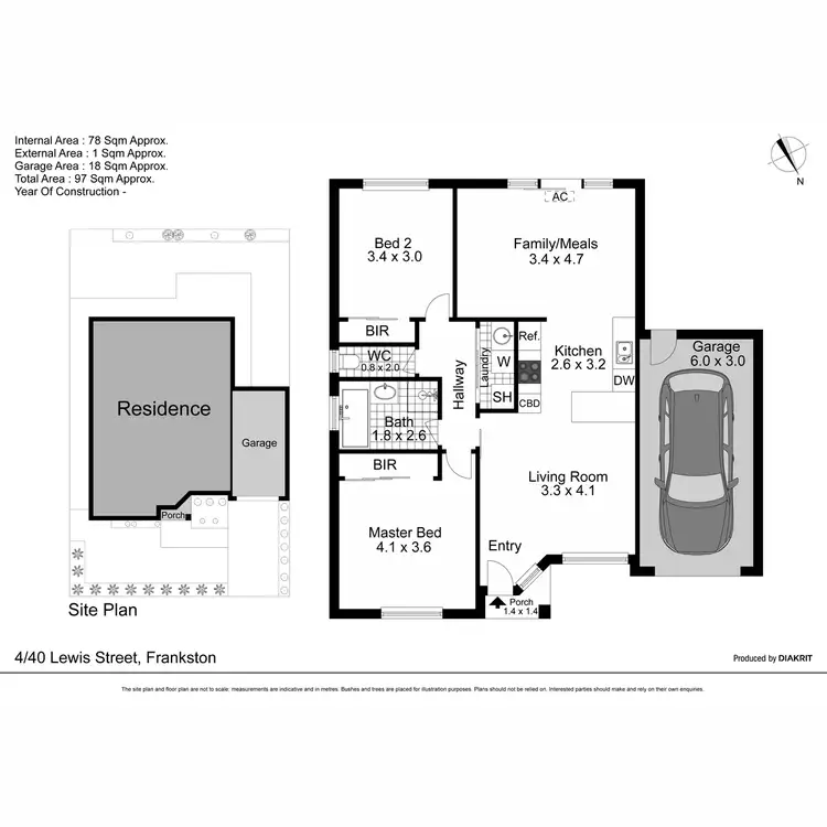 Floorplan of Homely unit listing, 4/40 Lewis Street, Frankston VIC 3199