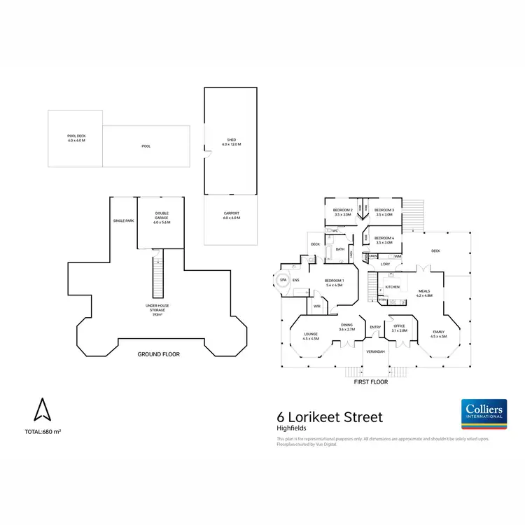 Floorplan of Homely house listing, 6 Lorikeet Street, Highfields QLD 4352