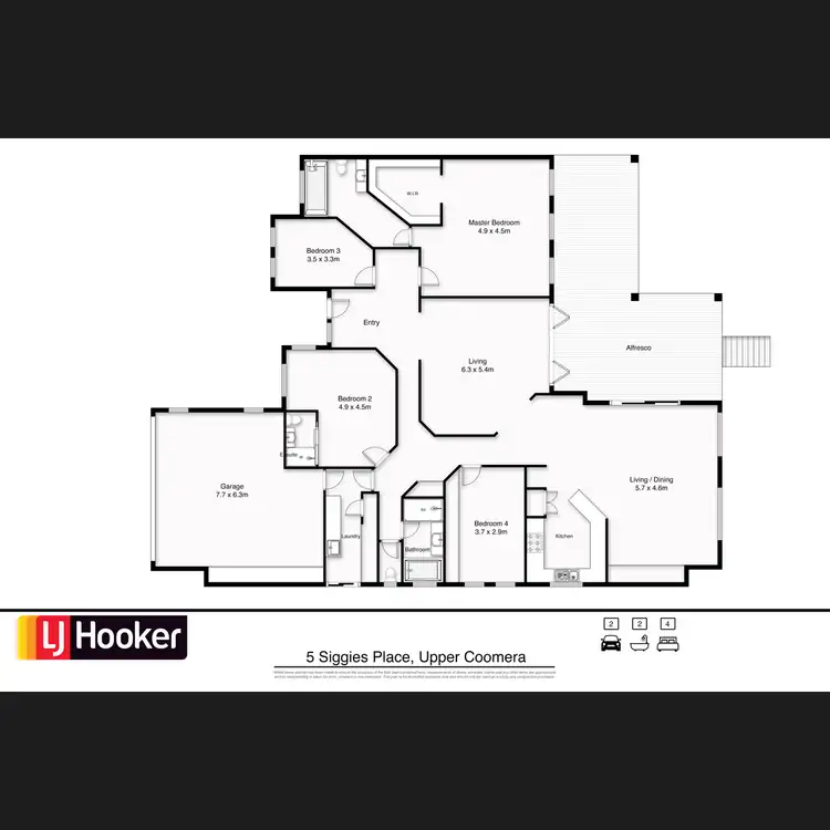 Floorplan of Homely house listing, 5 Siggies Place, Upper Coomera QLD 4209