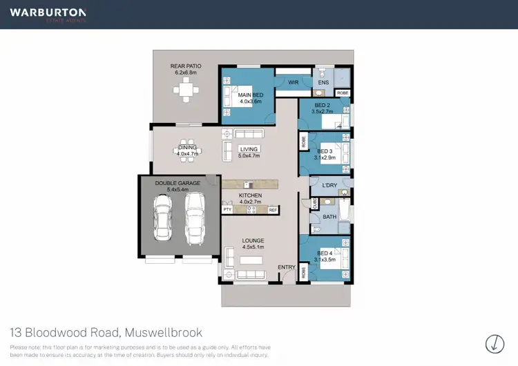 Floorplan of Homely house listing, 13 Bloodwood Road, Muswellbrook NSW 2333