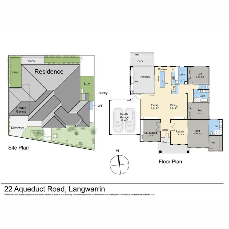 Floorplan of Homely house listing, 22 Aqueduct Road, Langwarrin VIC 3910