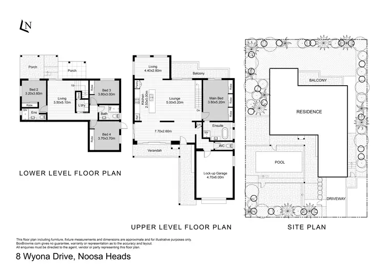 Floorplan of Homely house listing, 8 Wyona Drive, Noosa Heads QLD 4567