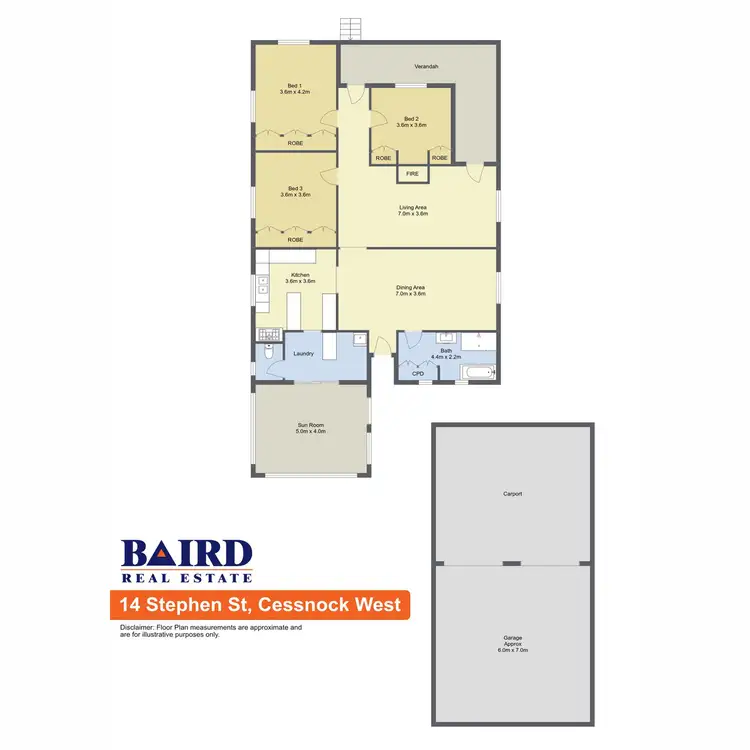 Floorplan of Homely house listing, 14 Stephen Street, Cessnock NSW 2325
