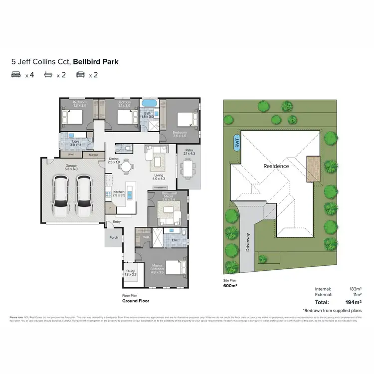 Floorplan of Homely house listing, 5 Jeff Collins Circuit, Bellbird Park QLD 4300