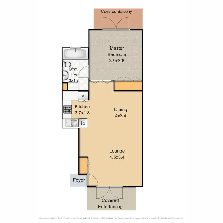 Floorplan of Homely apartment listing, 34/27 Ballow Street, Fortitude Valley QLD 4006