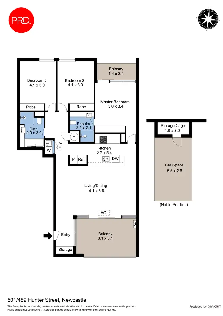Floorplan of Homely apartment listing, 504/489 Hunter Street, Newcastle NSW 2300