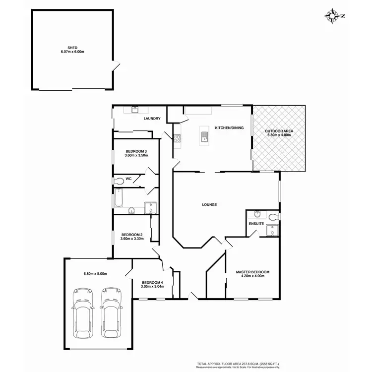 Floorplan of Homely house listing, 10 Monash Drive, Benalla VIC 3672