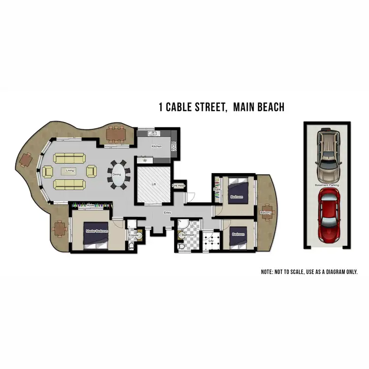Floorplan of Homely apartment listing, 3/1 Cable Street, Main Beach QLD 4217