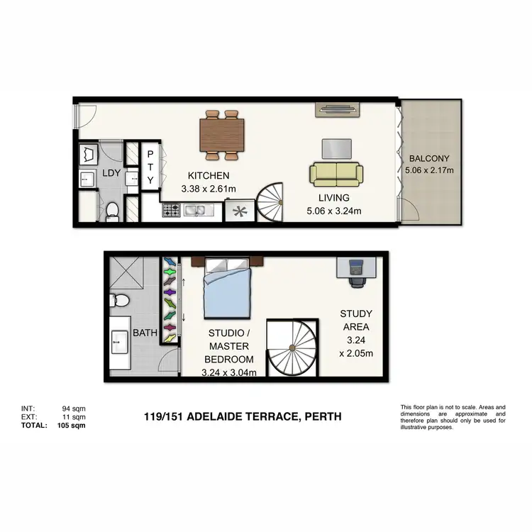 Floorplan of Homely apartment listing, 119/149-151 Adelaide Terrace, East Perth WA 6004