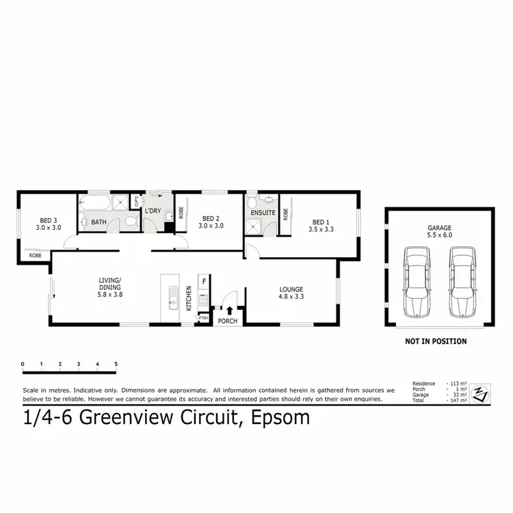 Floorplan of Homely house listing, 1/4-6 Greenview Circuit, Epsom VIC 3551