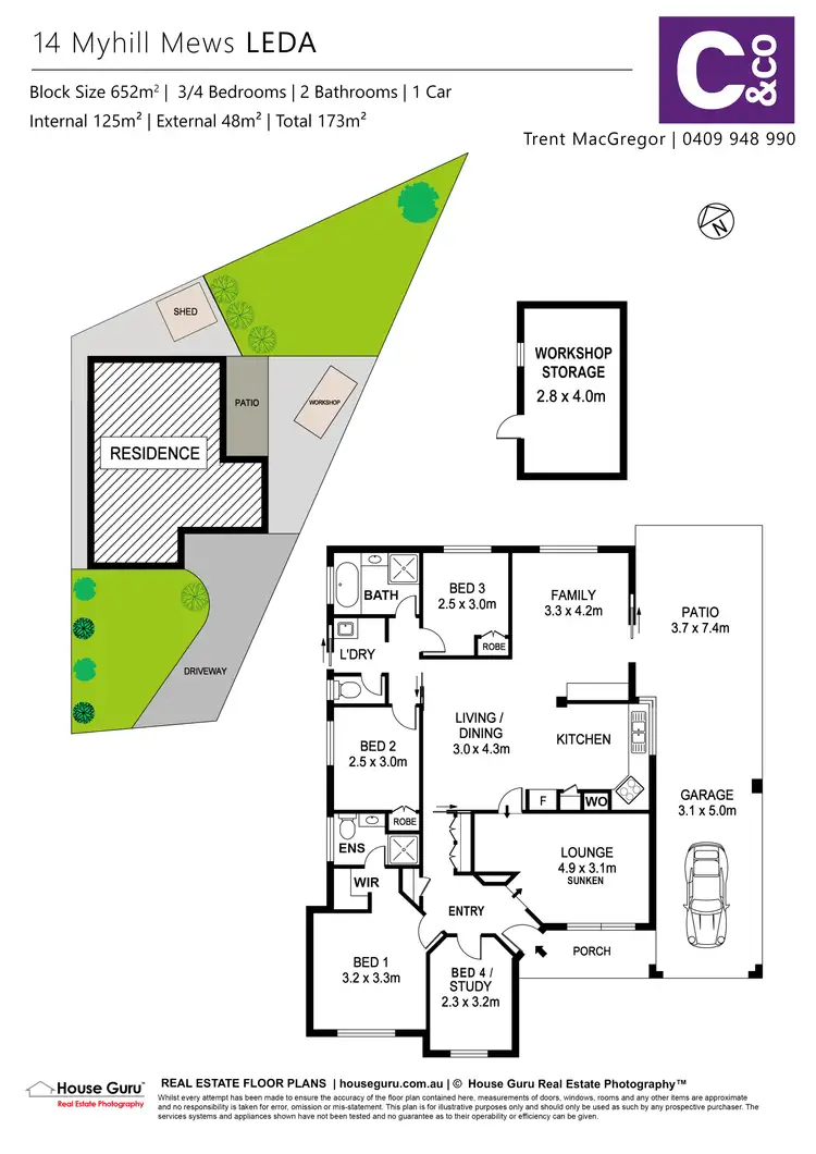 Floorplan of Homely house listing, 14 Myhill Mews, Leda WA 6170